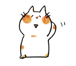 HONOBONO WHITE CAT 2 sticker #6268621