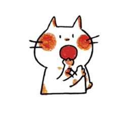 HONOBONO WHITE CAT 2 sticker #6268622