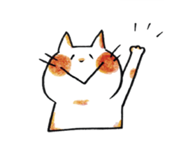 HONOBONO WHITE CAT 2 sticker #6268623