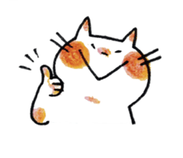 HONOBONO WHITE CAT 2 sticker #6268624