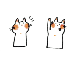 HONOBONO WHITE CAT 2 sticker #6268625