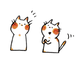 HONOBONO WHITE CAT 2 sticker #6268626