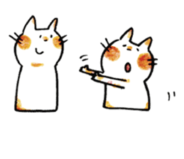 HONOBONO WHITE CAT 2 sticker #6268627