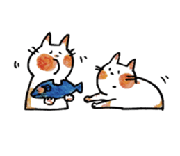 HONOBONO WHITE CAT 2 sticker #6268628