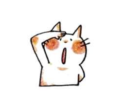 HONOBONO WHITE CAT 2 sticker #6268630