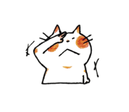 HONOBONO WHITE CAT 2 sticker #6268631