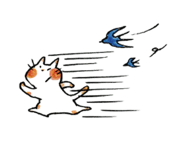 HONOBONO WHITE CAT 2 sticker #6268633