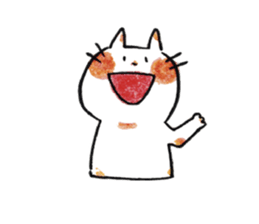 HONOBONO WHITE CAT 2 sticker #6268634