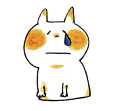 HONOBONO WHITE CAT 2 sticker #6268638