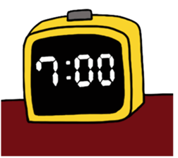 Alarm clock boy sticker #6268968
