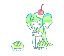 Melon cream soda - chan sticker #6269264