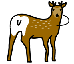 Deer family-EZO,JAPAN sticker #6269838