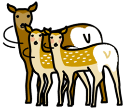 Deer family-EZO,JAPAN sticker #6269839