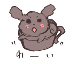 Quibble cup poodle sticker #6270046