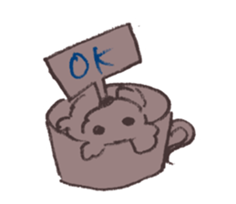 Quibble cup poodle sticker #6270049