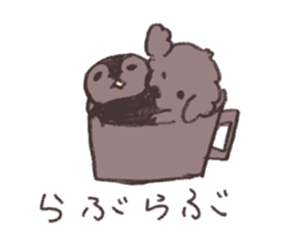 Quibble cup poodle sticker #6270066