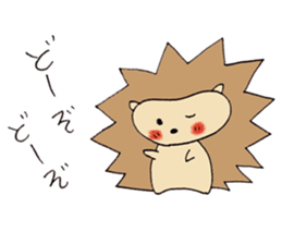 A little negative porcupine. sticker #6270656