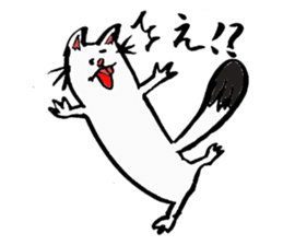 Tamu's" out tongue ermine" sticker #6270949