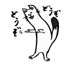 Tamu's" out tongue ermine" sticker #6270972