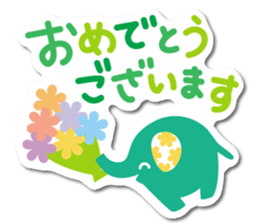 elephant sticker colorful sticker #6272492