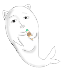 Human face cat fish sticker #6274050
