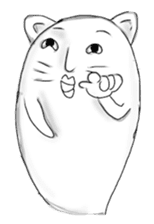 Human face cat fish sticker #6274062