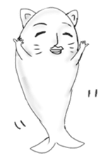 Human face cat fish sticker #6274080