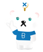 Baseball polar bear sticker #6276981