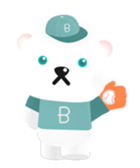 Baseball polar bear sticker #6276991