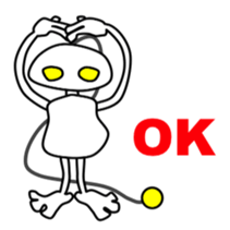 WHITE ALIEN sticker #6277850