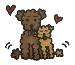 Love talk with toy poodle sticker #6278392