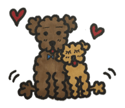 Love talk with toy poodle sticker #6278392
