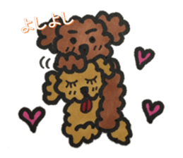 Love talk with toy poodle sticker #6278393