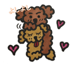 Love talk with toy poodle sticker #6278393