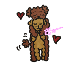 Love talk with toy poodle sticker #6278394