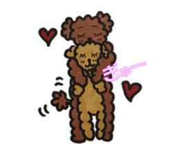 Love talk with toy poodle sticker #6278394