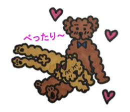 Love talk with toy poodle sticker #6278395