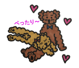 Love talk with toy poodle sticker #6278395