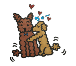 Love talk with toy poodle sticker #6278397