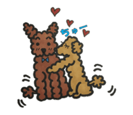 Love talk with toy poodle sticker #6278397