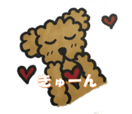 Love talk with toy poodle sticker #6278398