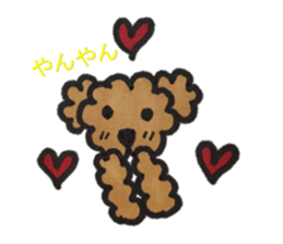 Love talk with toy poodle sticker #6278399