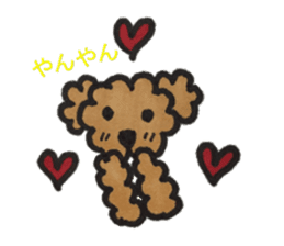Love talk with toy poodle sticker #6278399
