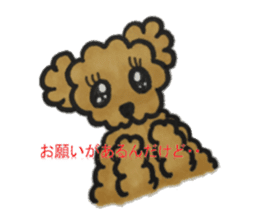 Love talk with toy poodle sticker #6278402