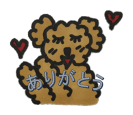Love talk with toy poodle sticker #6278403