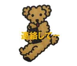 Love talk with toy poodle sticker #6278406