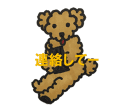 Love talk with toy poodle sticker #6278406