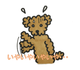 Love talk with toy poodle sticker #6278409