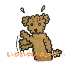 Love talk with toy poodle sticker #6278409