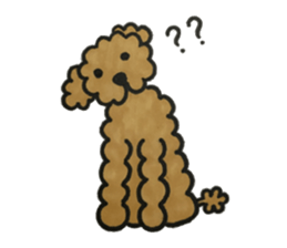 Love talk with toy poodle sticker #6278410